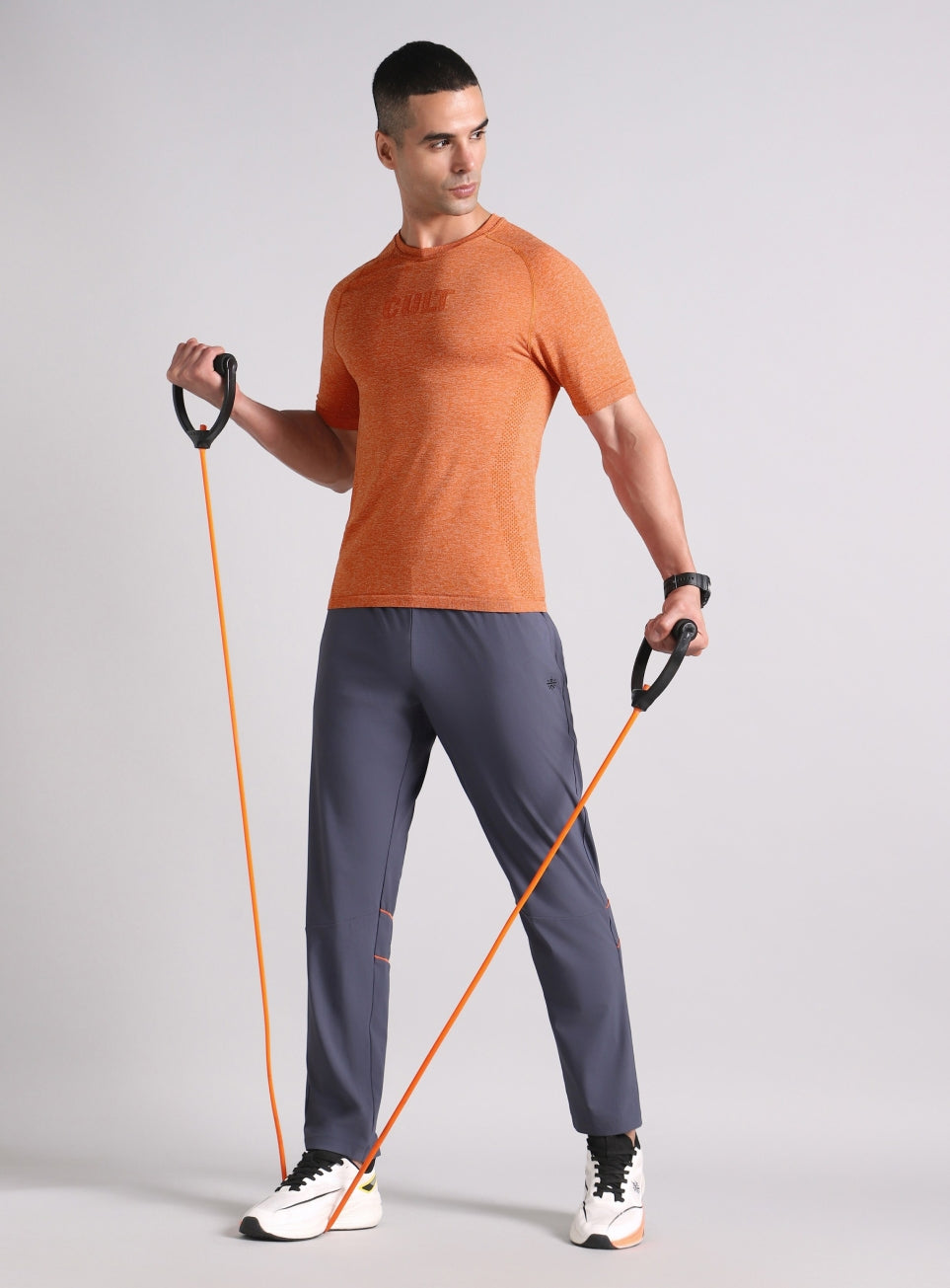 Men's Rust All Format Training Slim Fit Seamless T-shirt