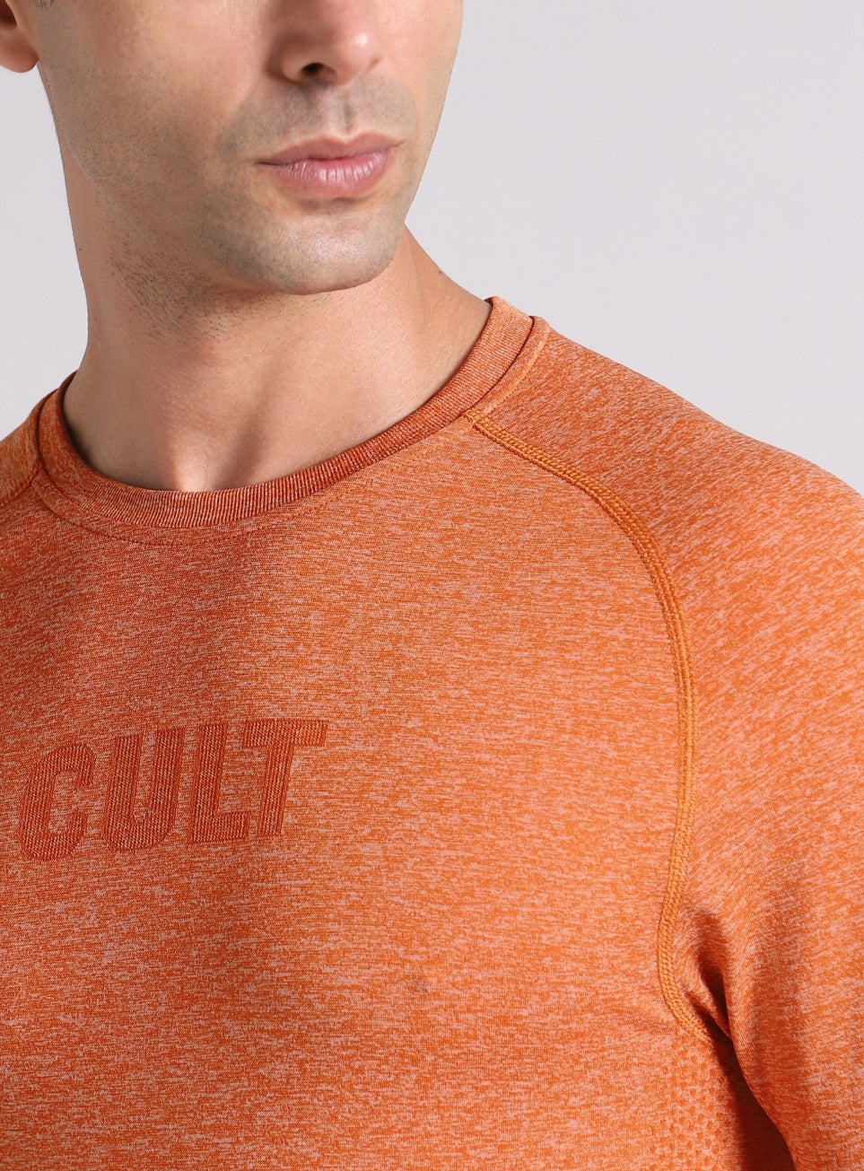 Men's Rust All Format Training Slim Fit Seamless T-shirt