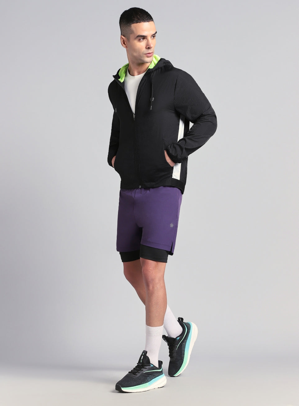 Men's Black Air Vents Running Jacket