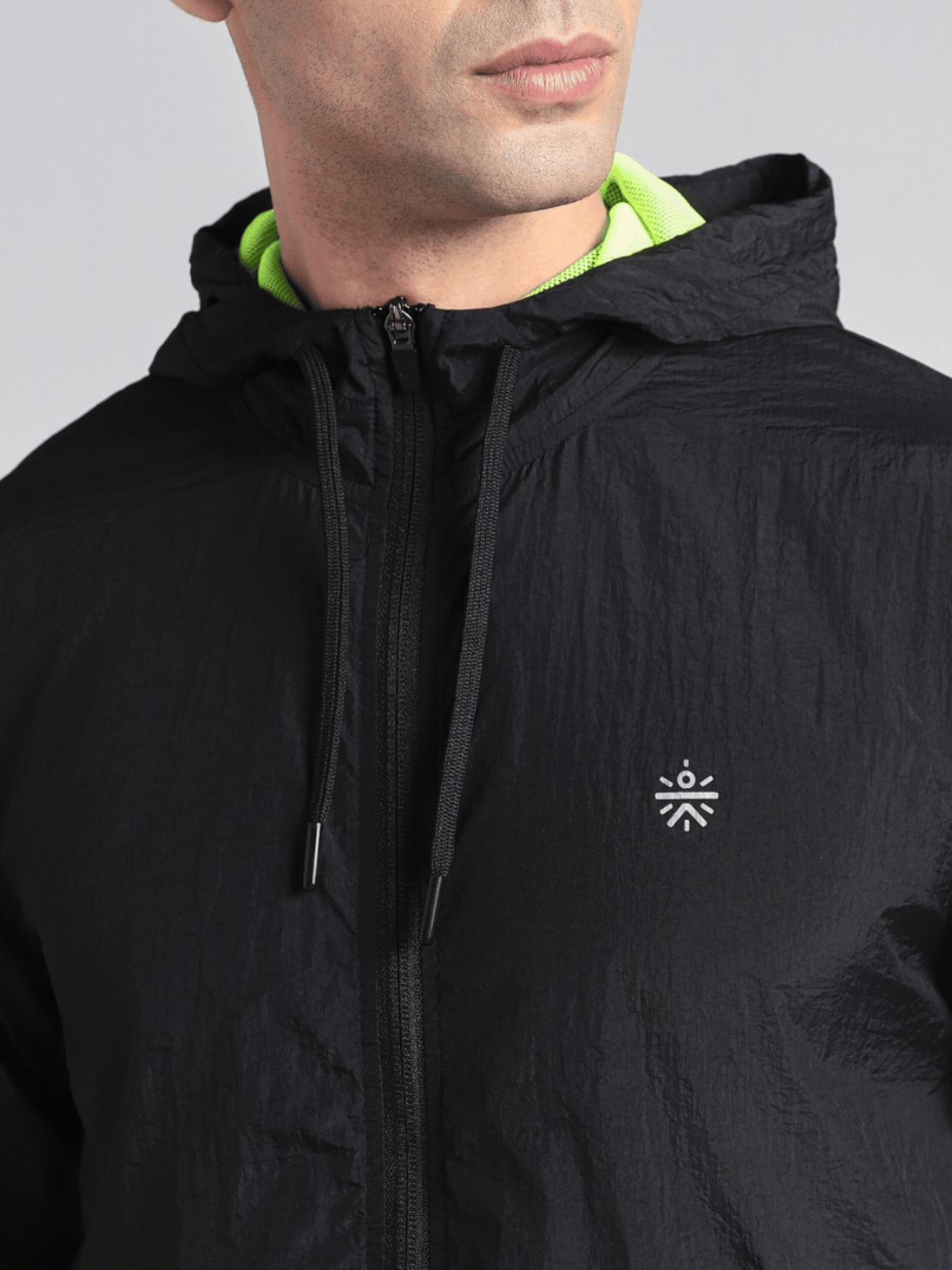 Men's Black Air Vents Running Jacket