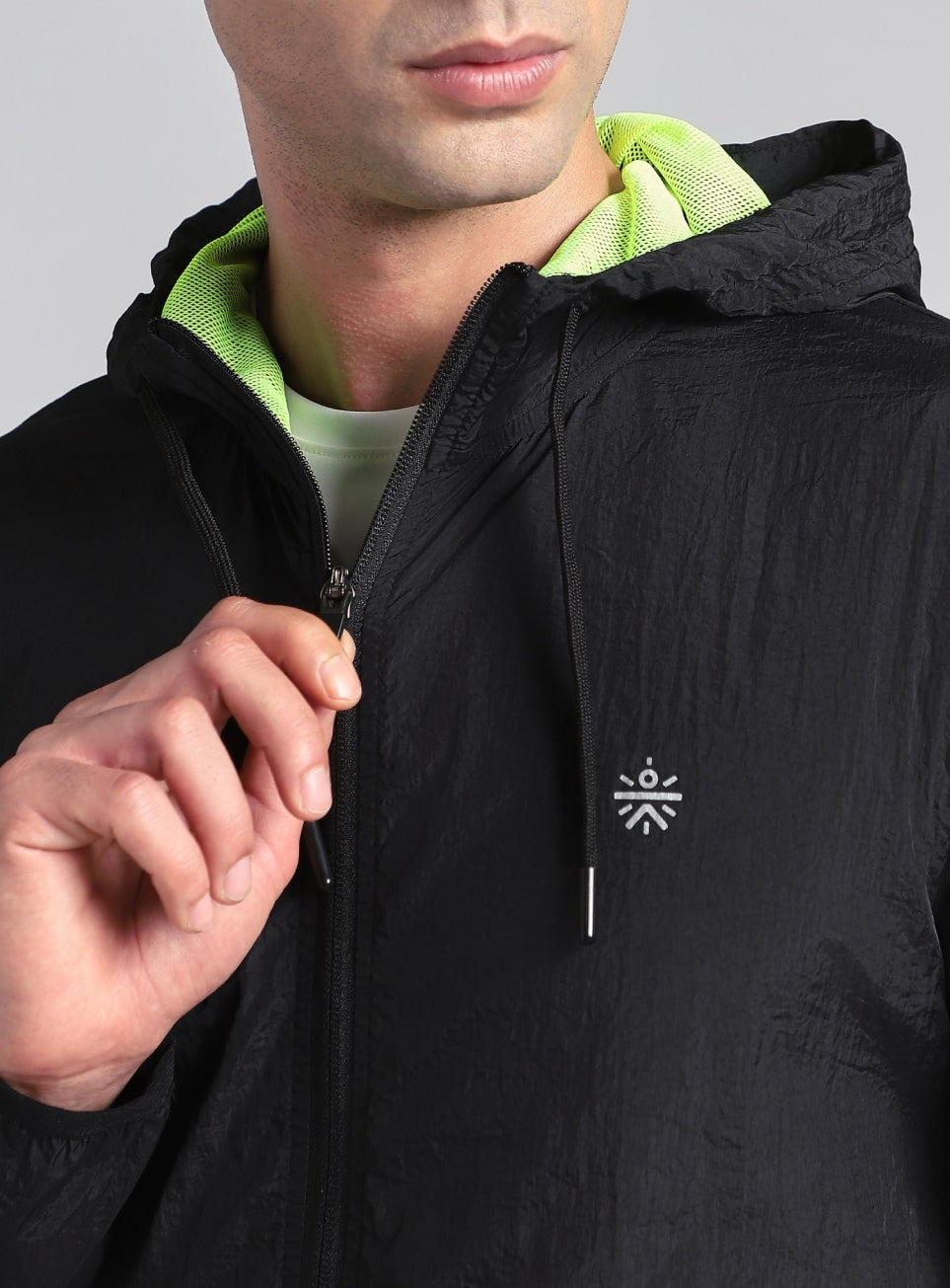 Men's Black Air Vents Running Jacket