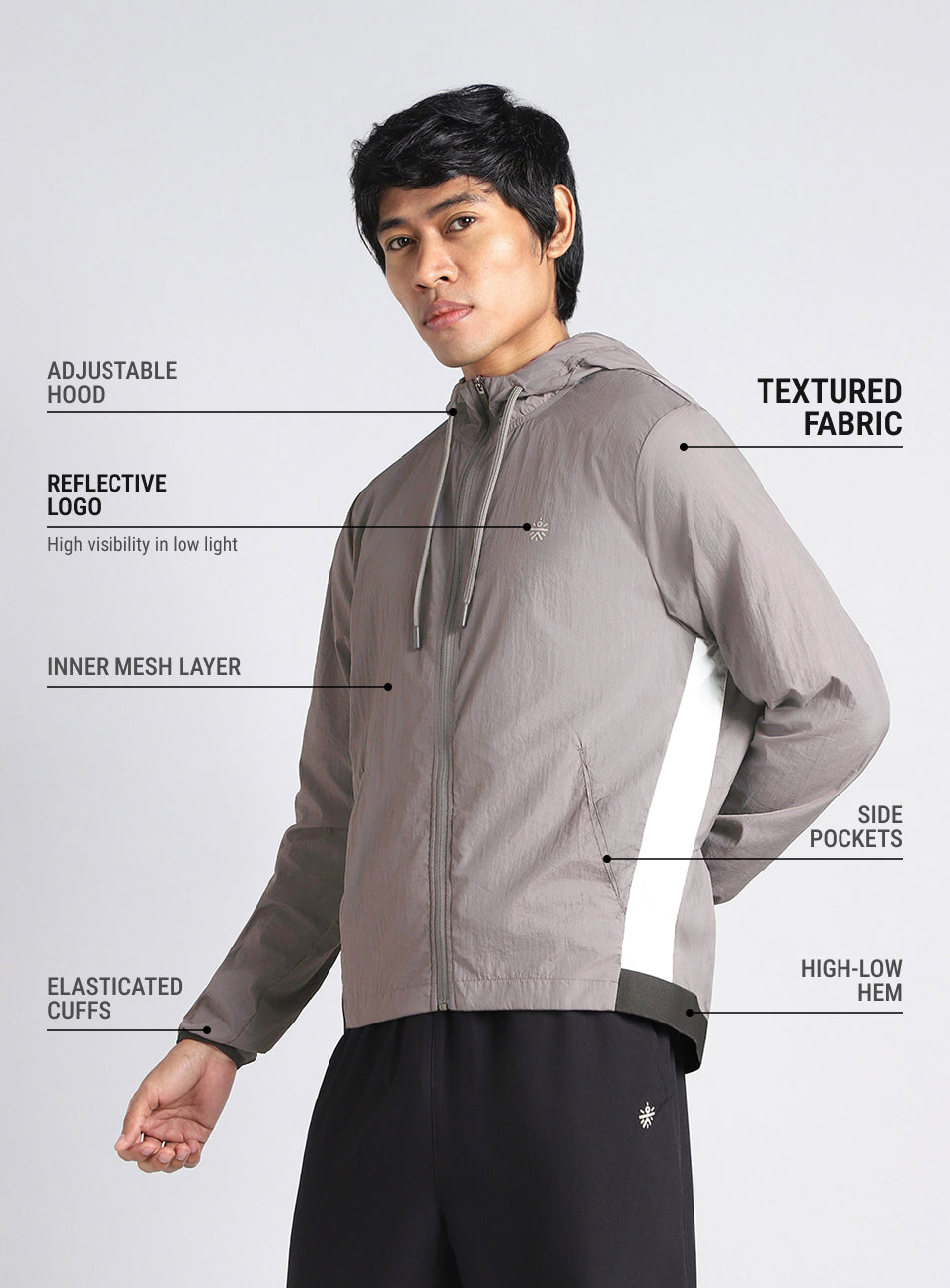Men's Multicolor Air Vents Running Jacket