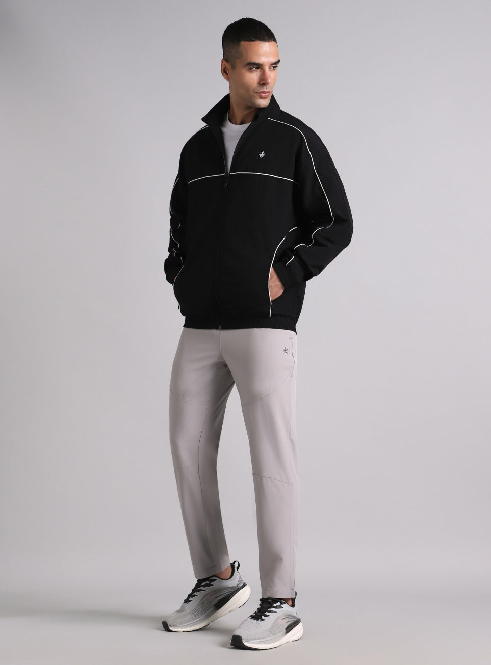 Men's Black Power Up Layering Train Jacket