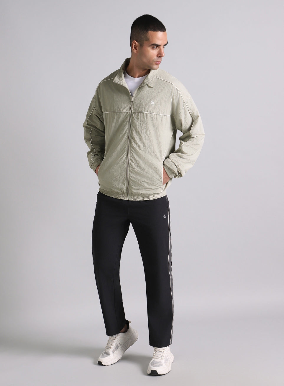 Men's Grey Power Up Layering Train Jacket
