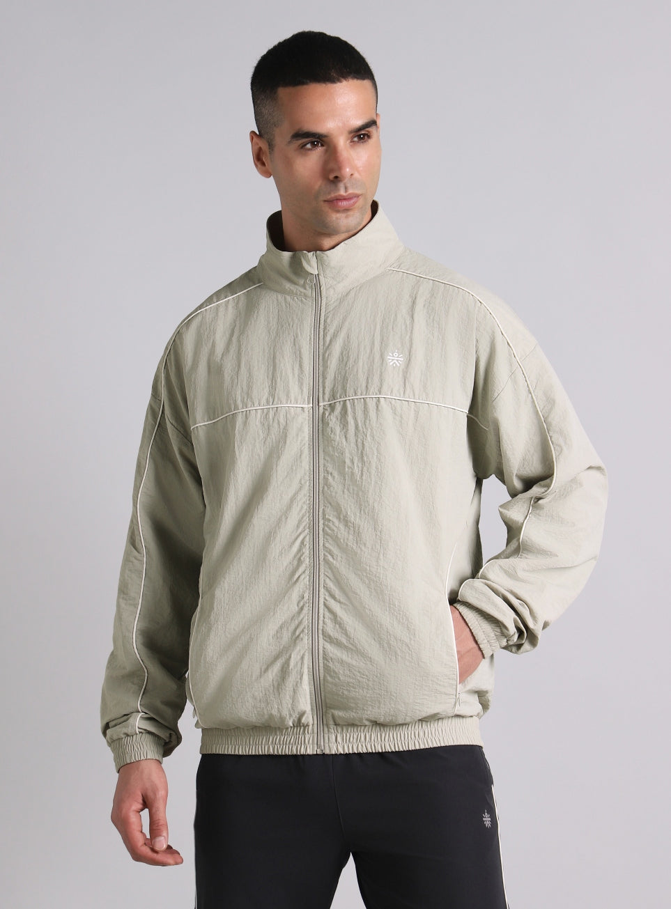 Men's Grey Power Up Layering Train Jacket