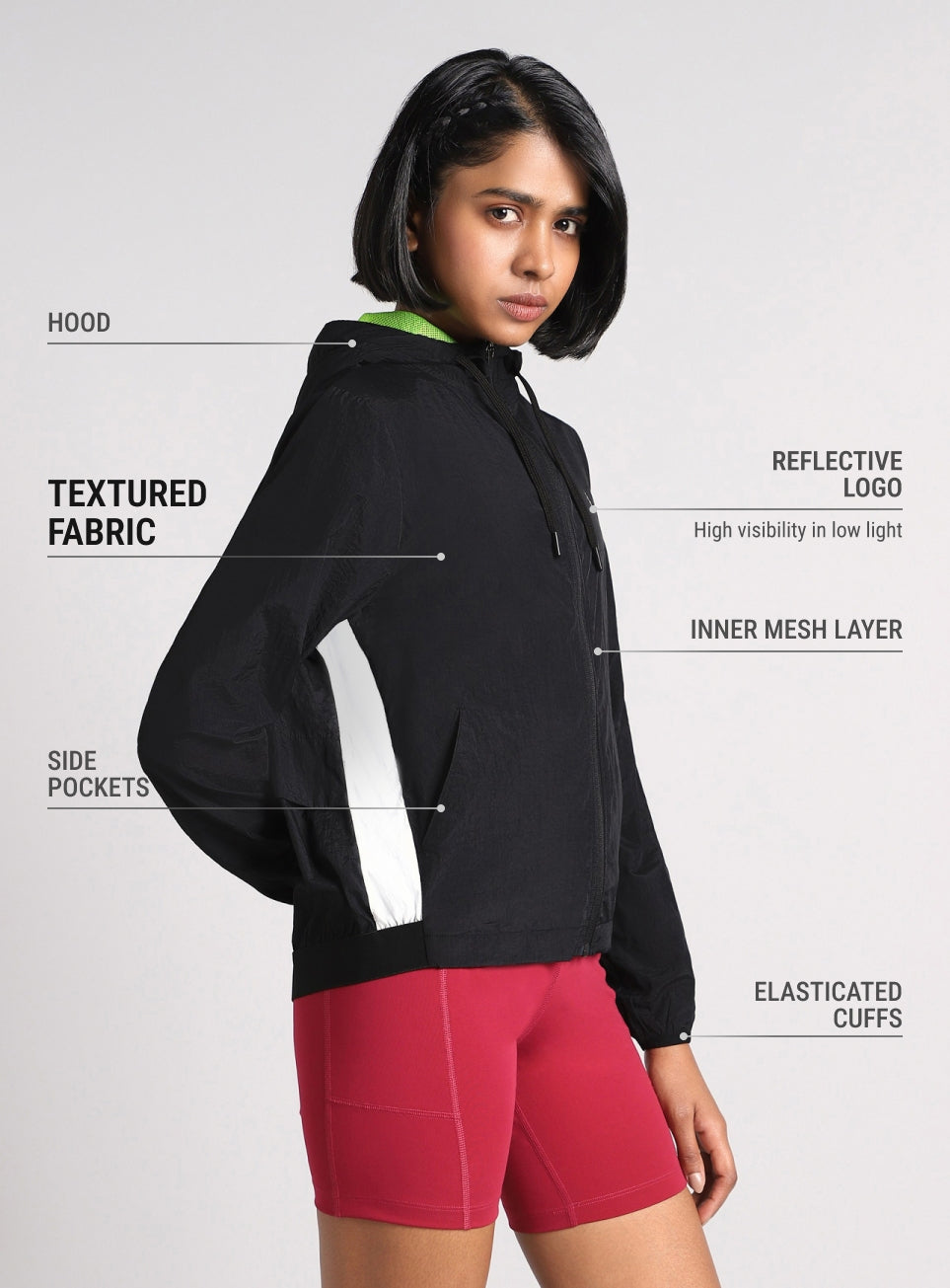 Women's Black Runner's Essential Jacket