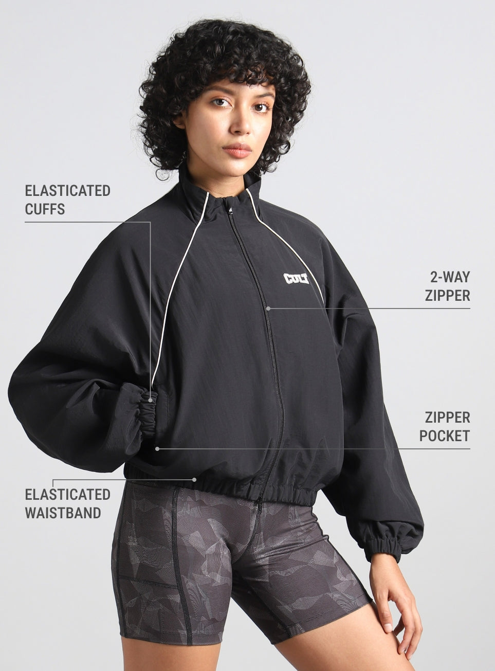 Women's Black Combat Pro Relaxed Fit Jacket