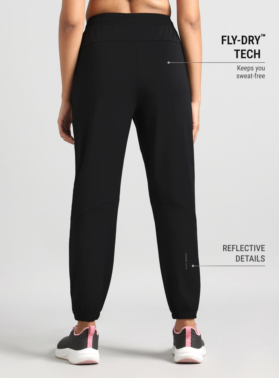 Women's Black Halo Night Run Joggers
