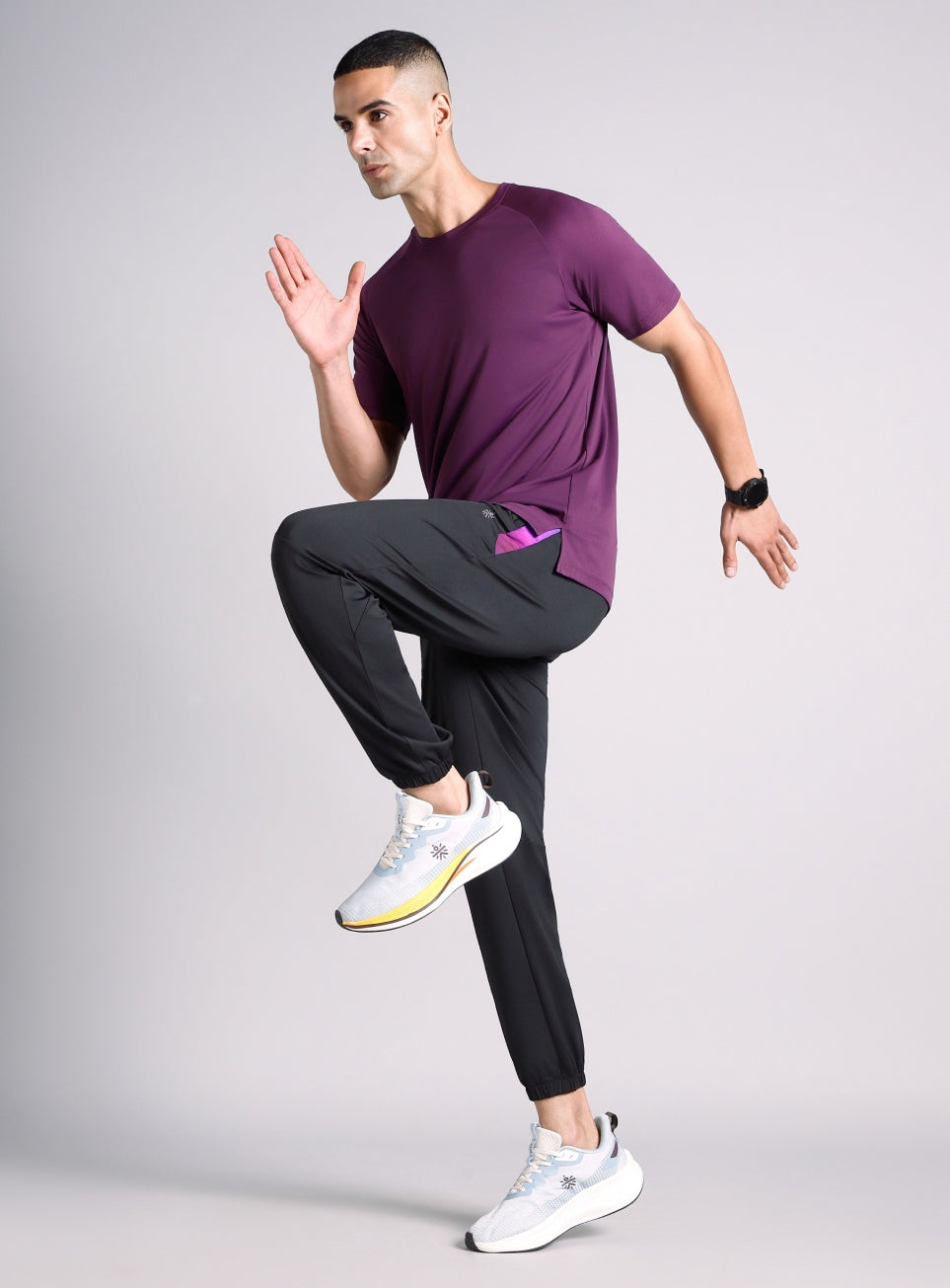 Men's Black Halo Night Run Joggers