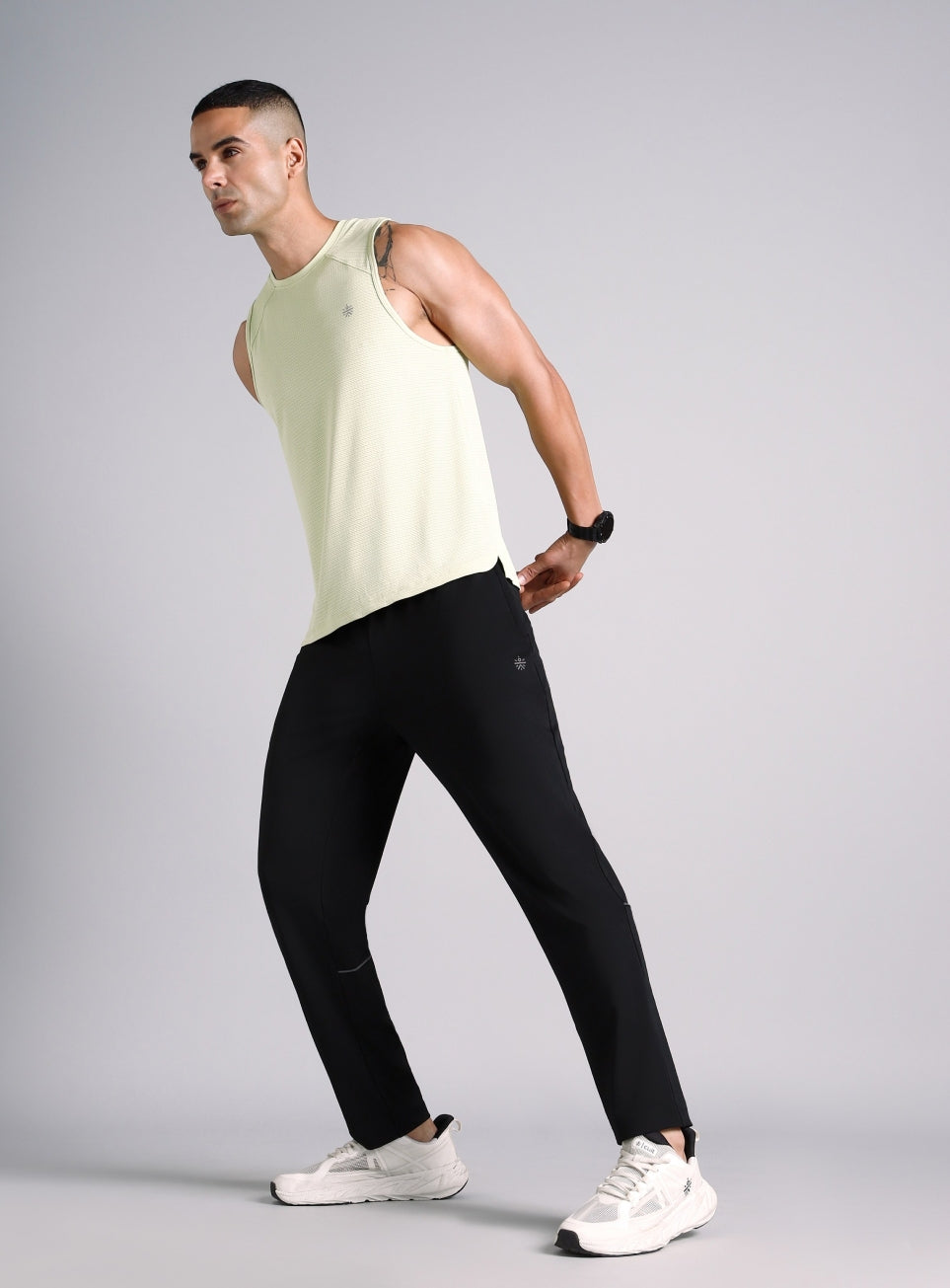 Men's Black Dark Series Running Trackpants