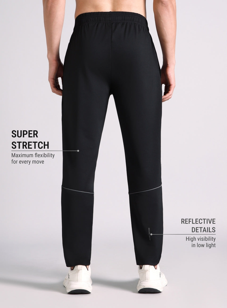 Men's Black Dark Series Running Trackpants