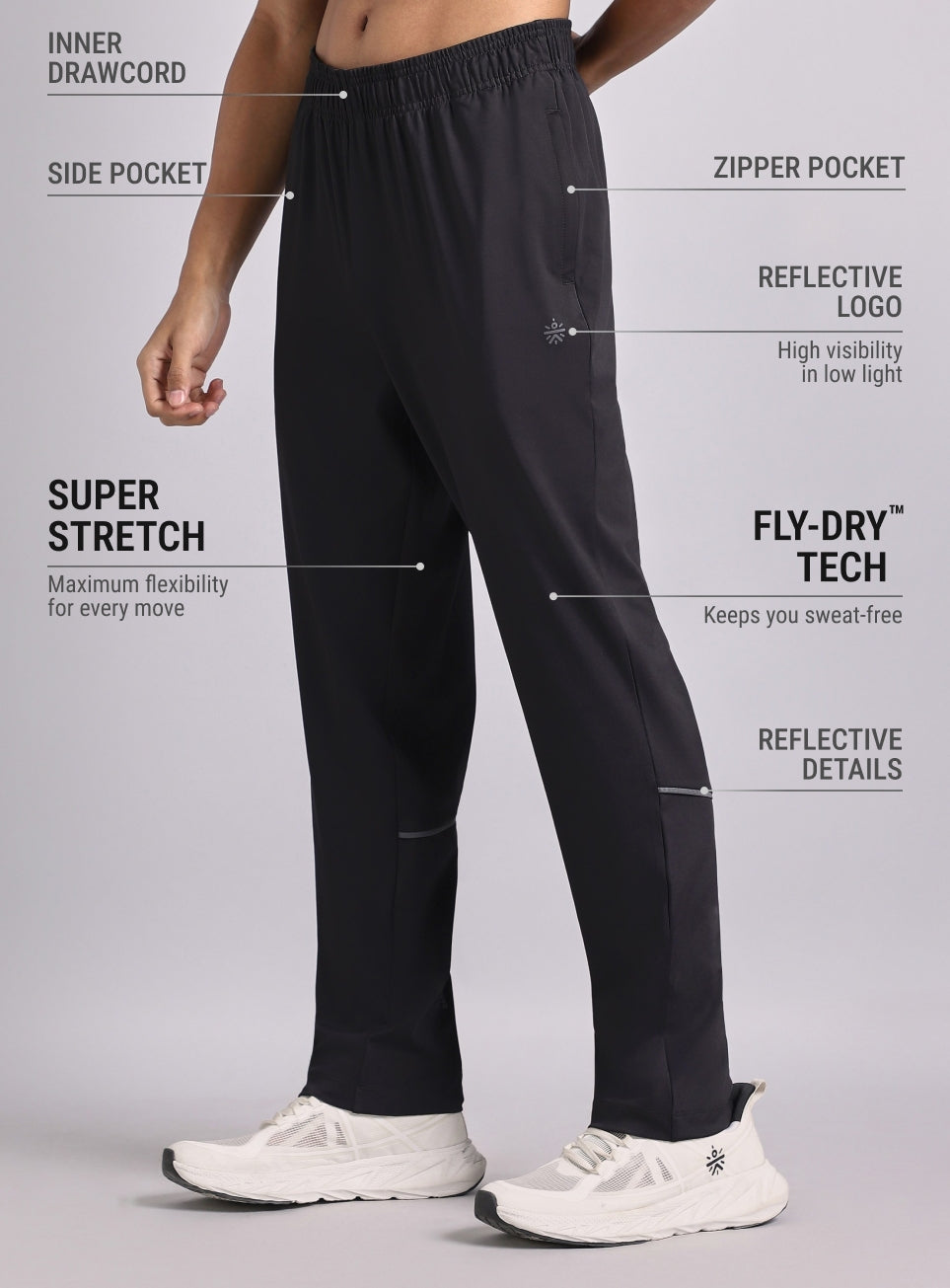 Men's Dark Grey Dark Series Running Trackpants