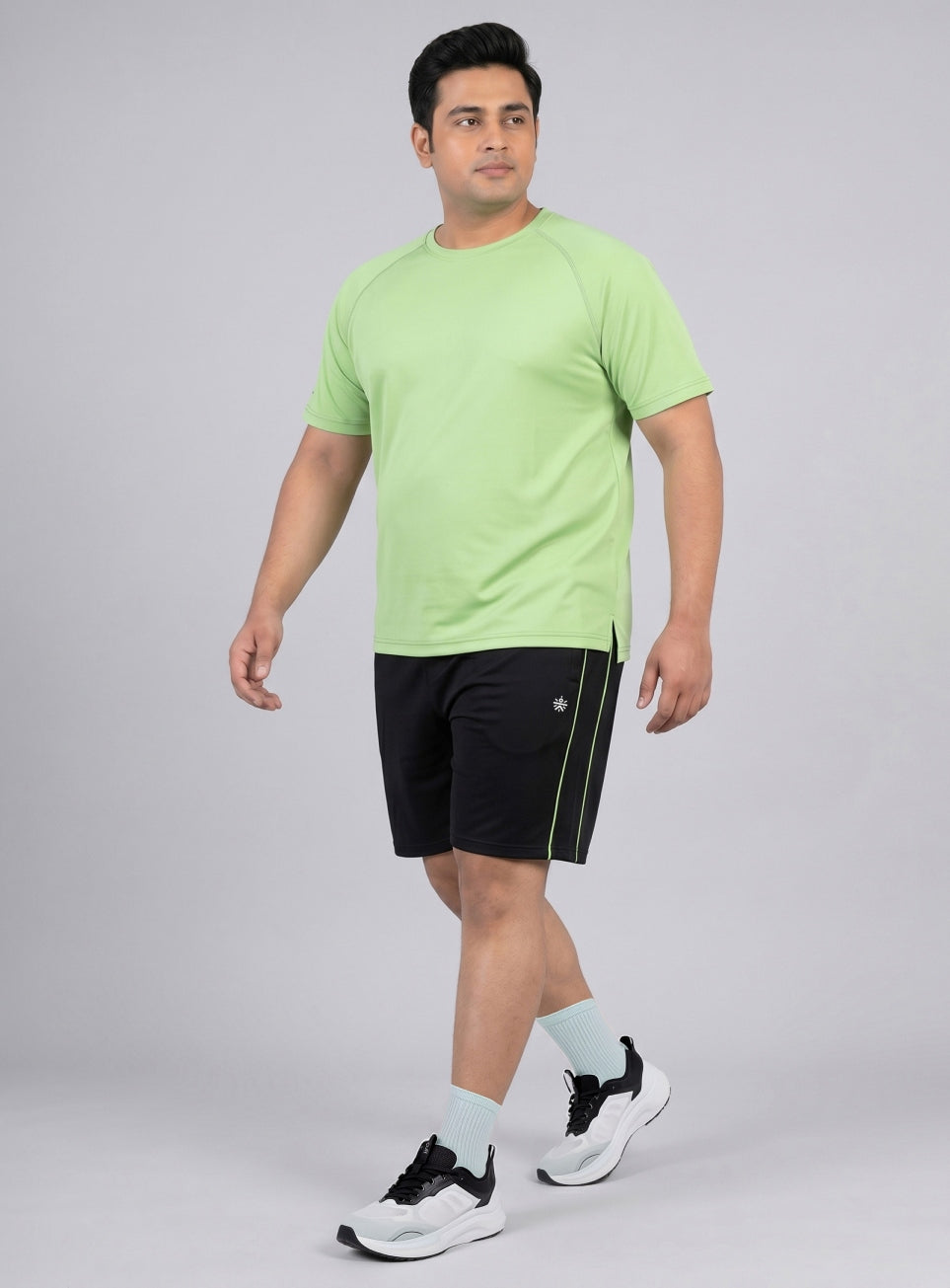 Men's Black Edge Line Training Plus Size Shorts