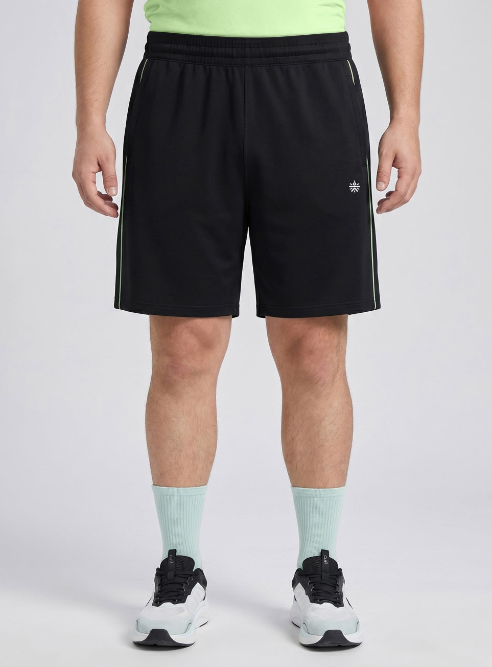 Men's Black Edge Line Training Plus Size Shorts