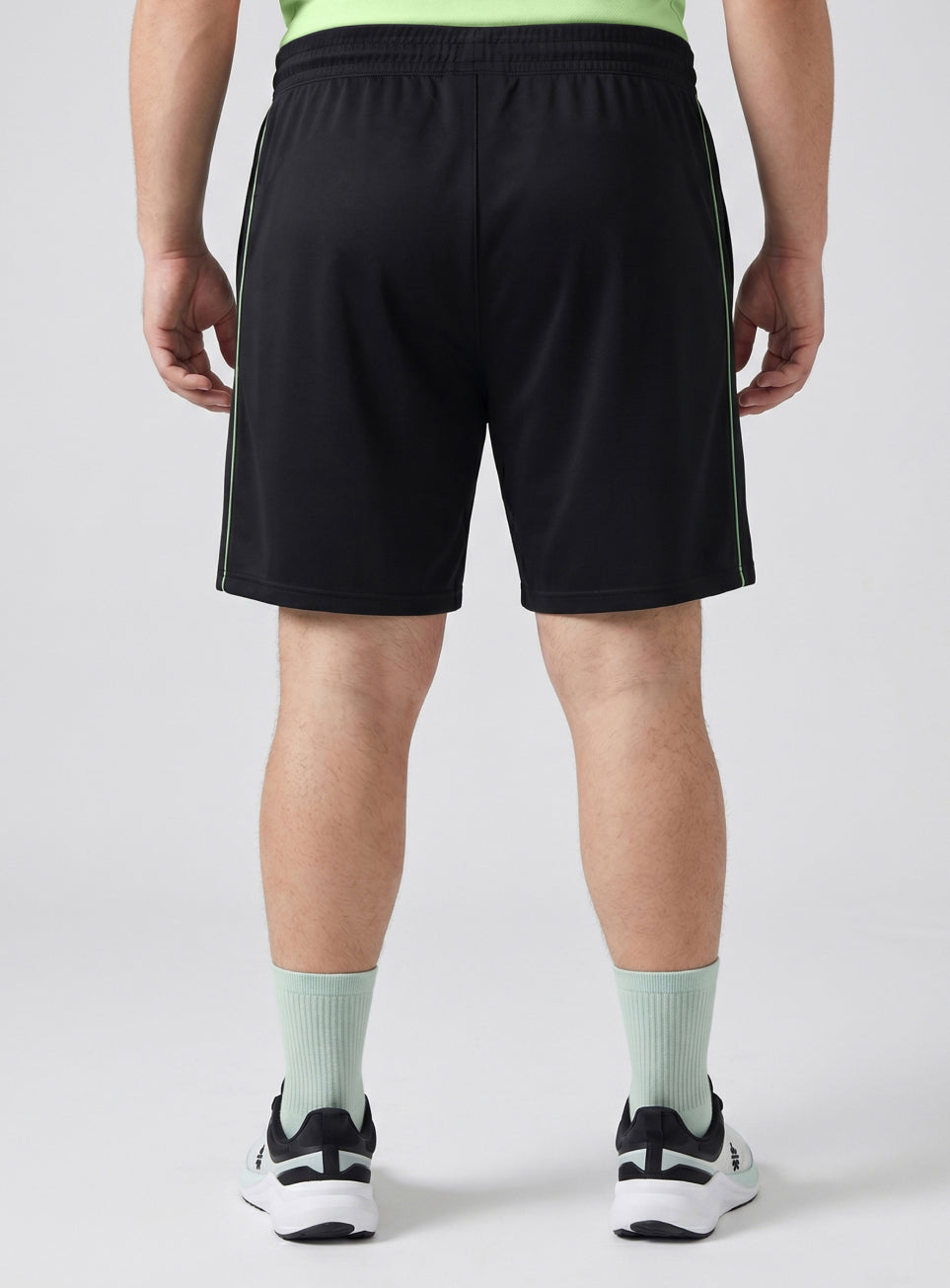 Men's Black Edge Line Training Plus Size Shorts