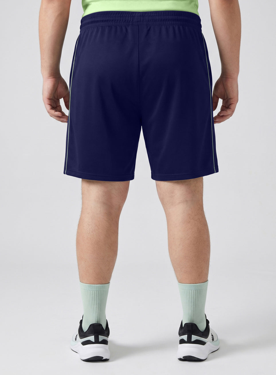 Men's Navy Edge Line Training Plus Size Shorts