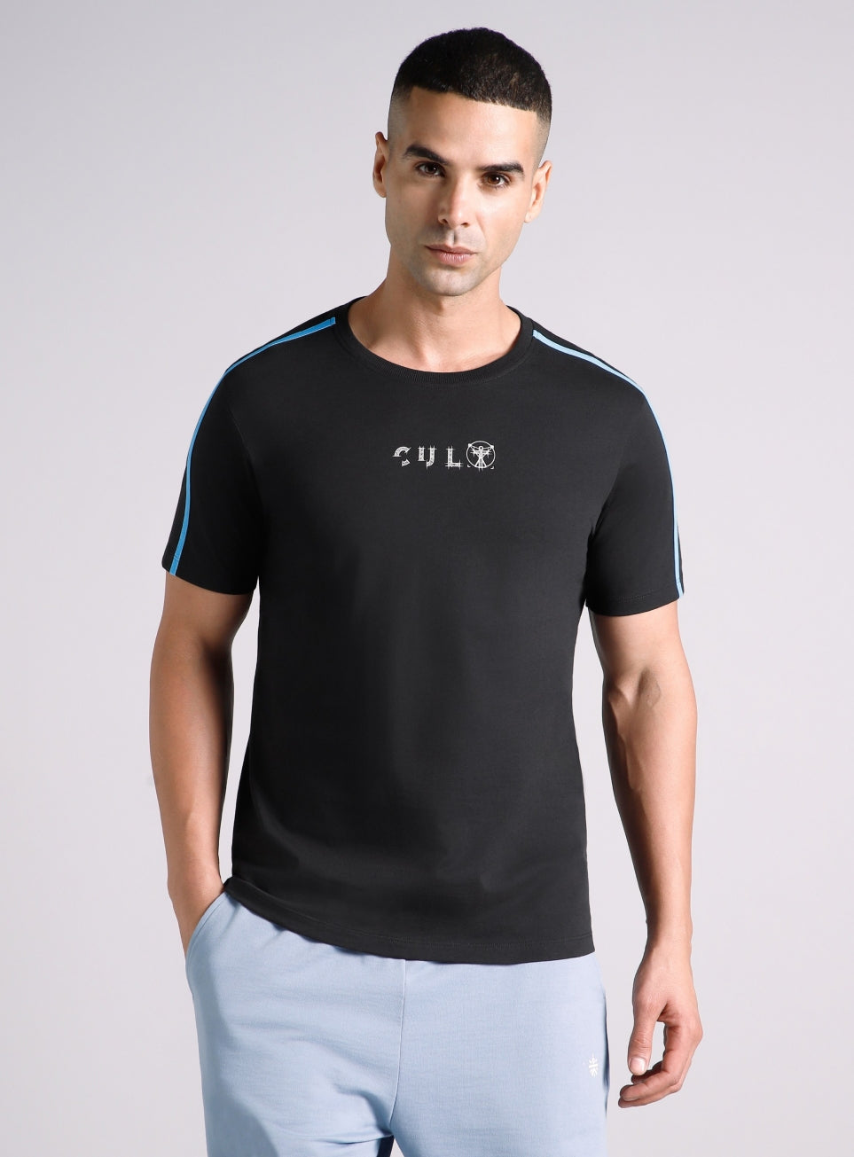 Men's Black Contrast Playday T-shirt