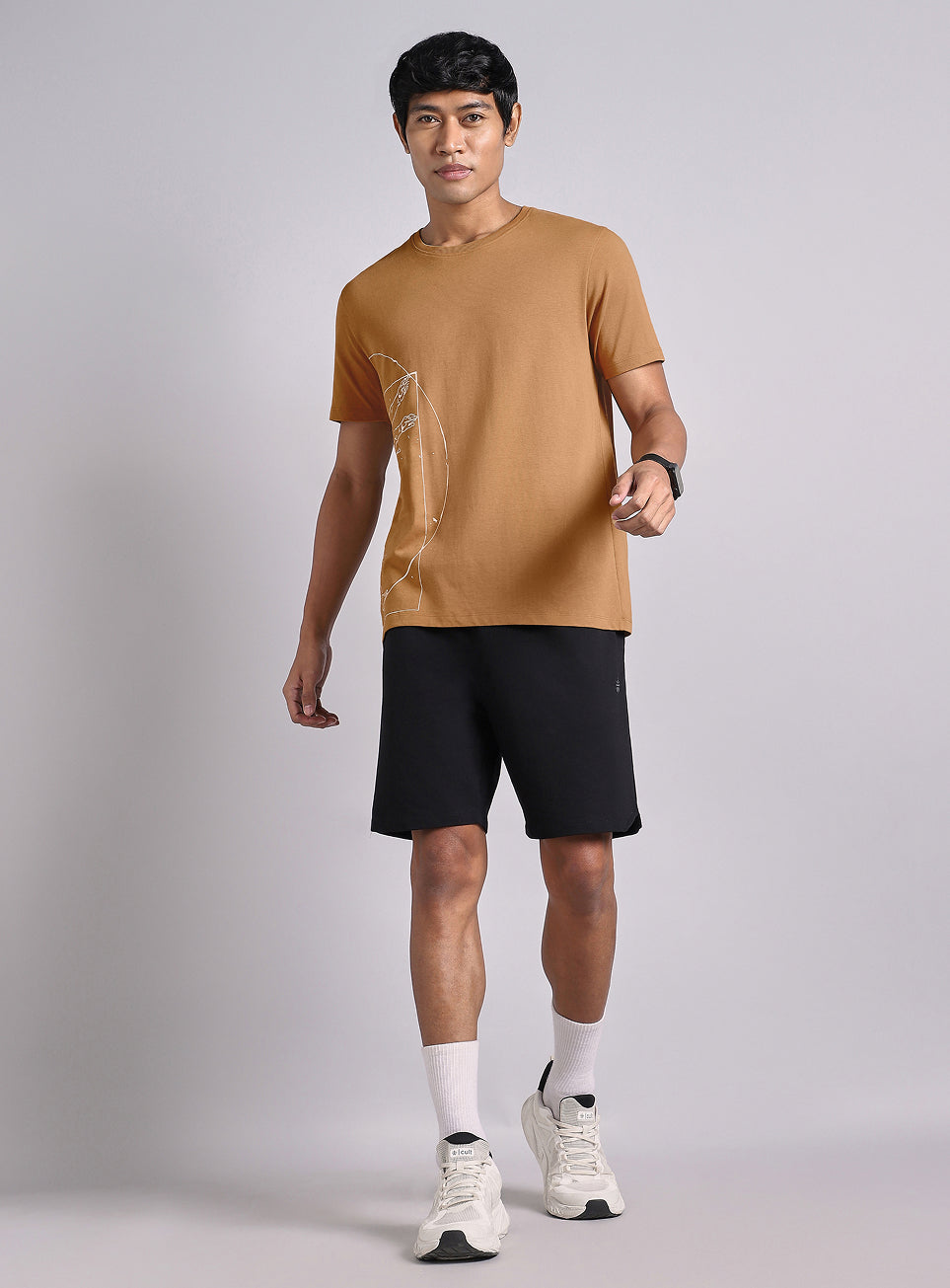 Men's Brown Signature V-Man T-shirt