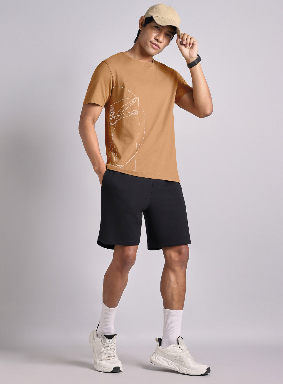 Men's Brown Signature V-Man T-shirt