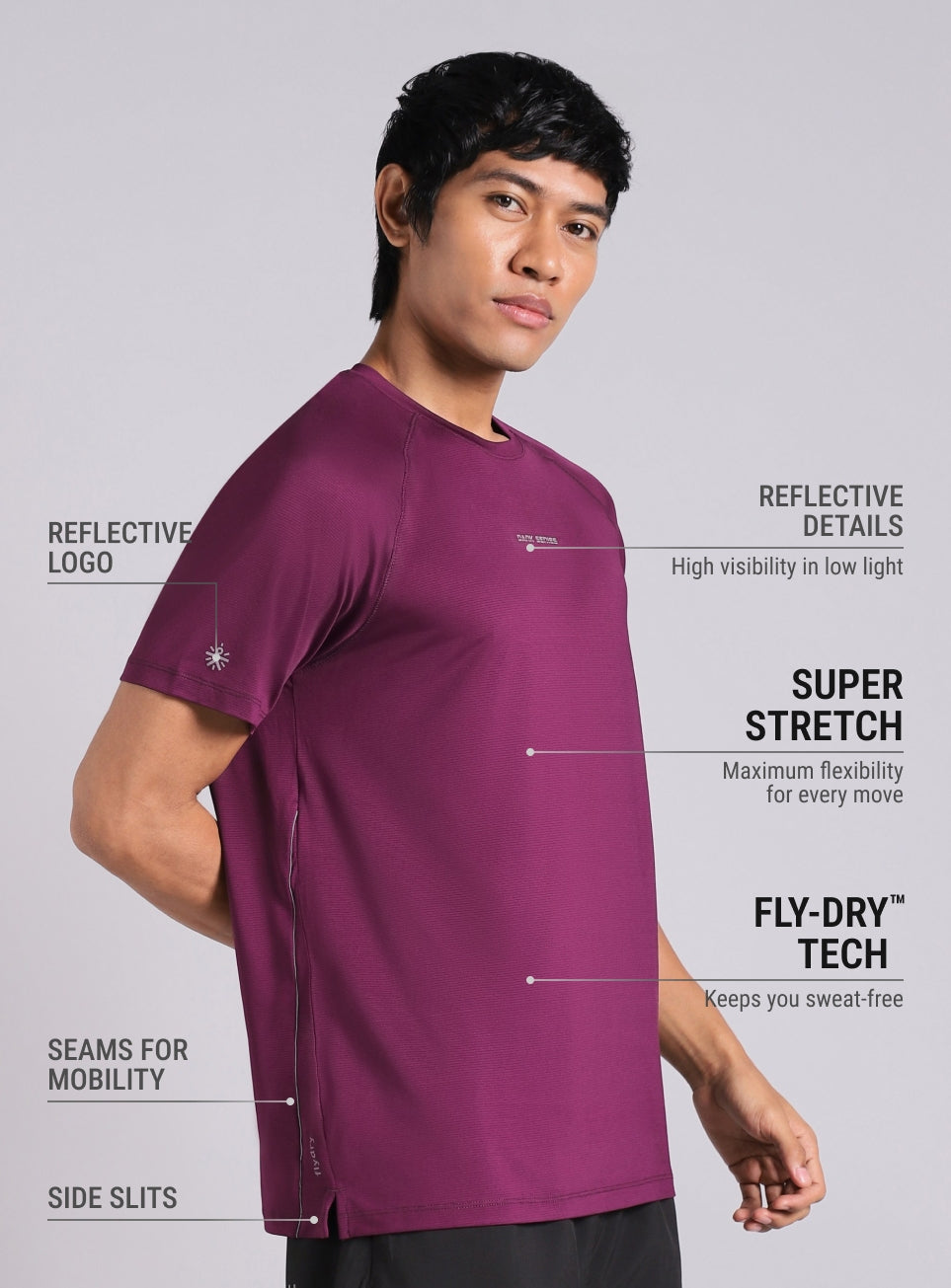 Men's Maroon Dark Series Speed Run T-shirt