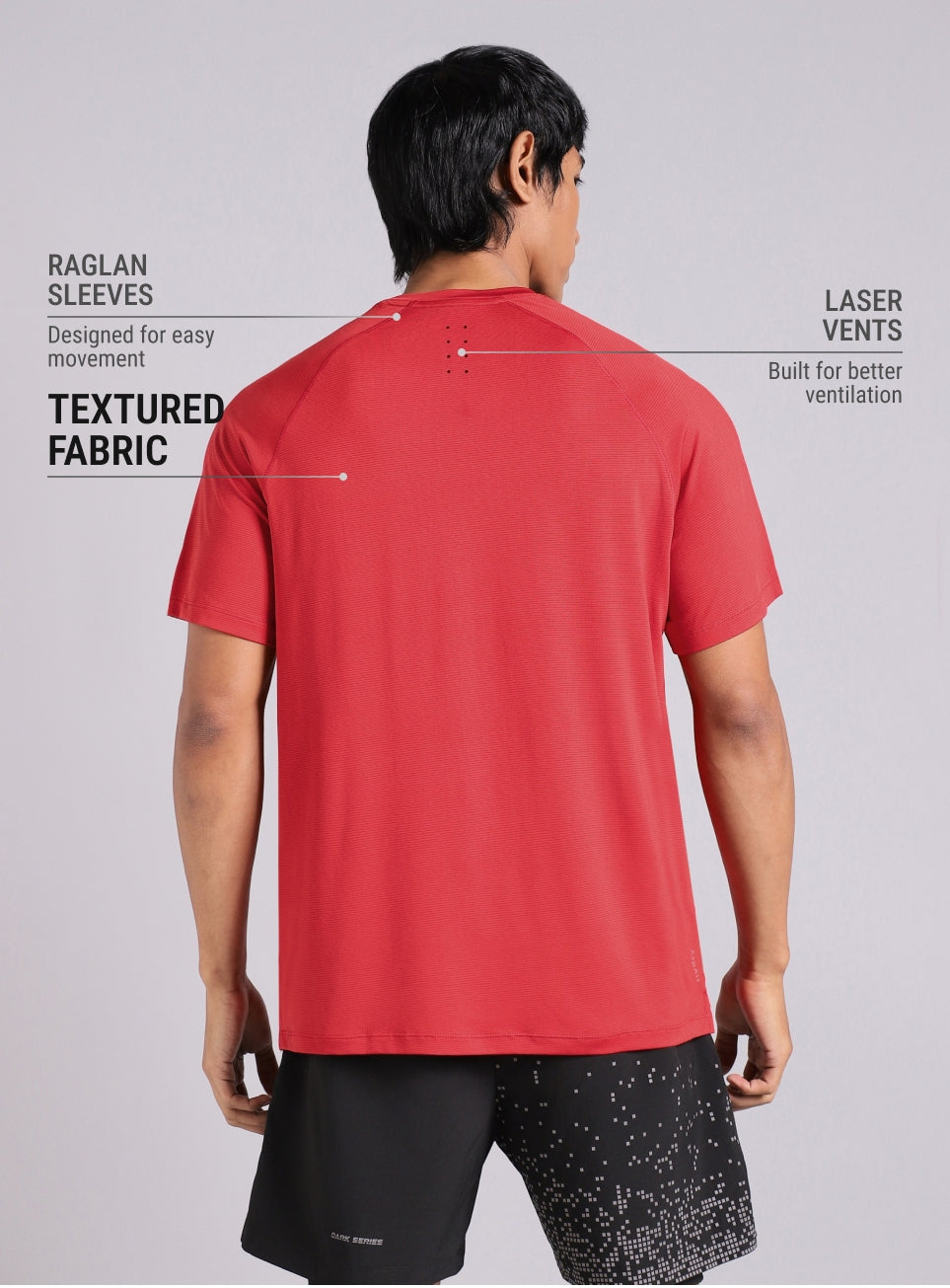 Men's Red Dark Series Speed Run T-shirt