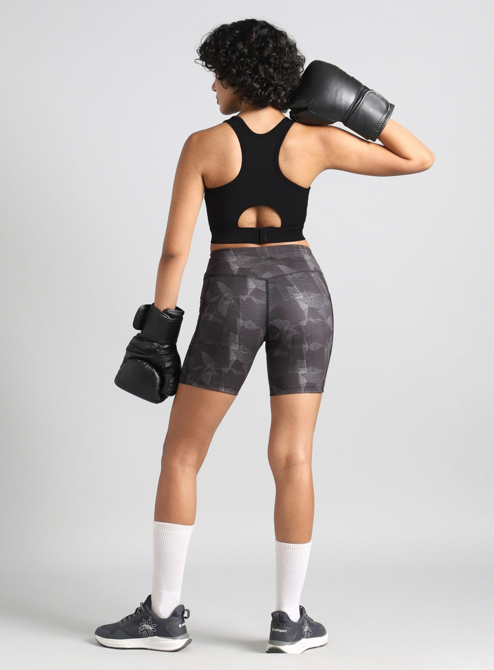 Women's Black True Black Combat Hight Support Bra Top