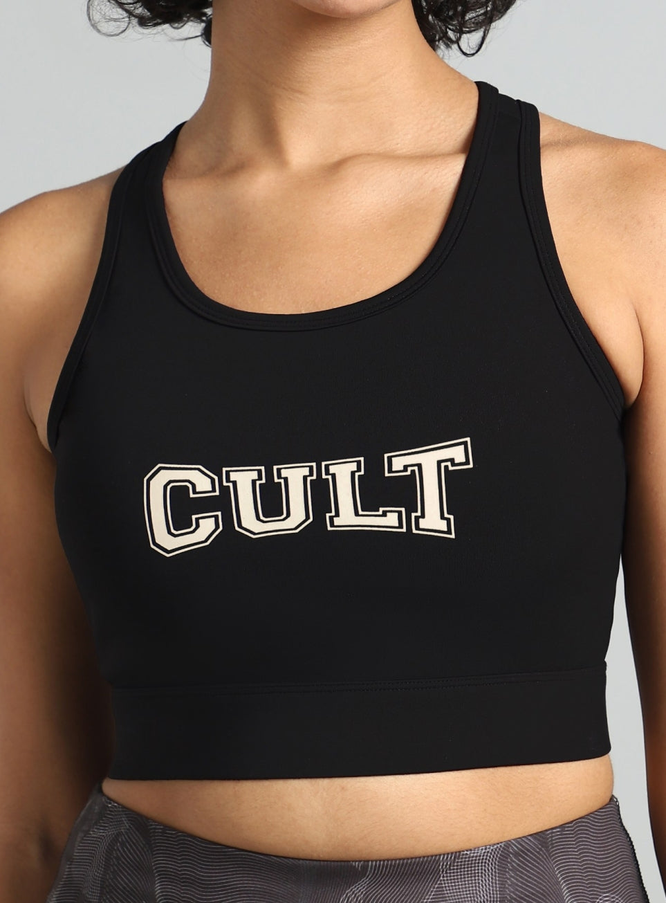 Women's Black True Black Combat Hight Support Bra Top