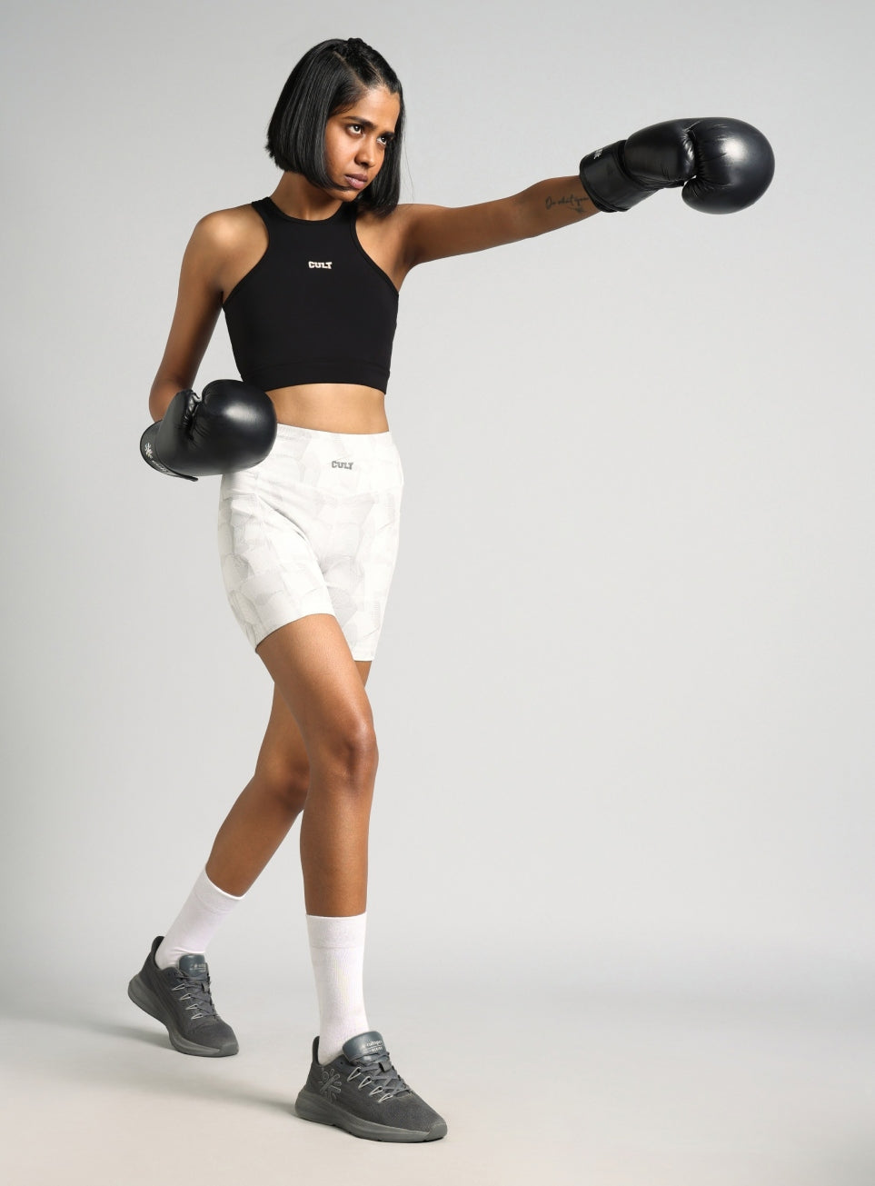 Women's Black Combat Pro Longline High Support Bra