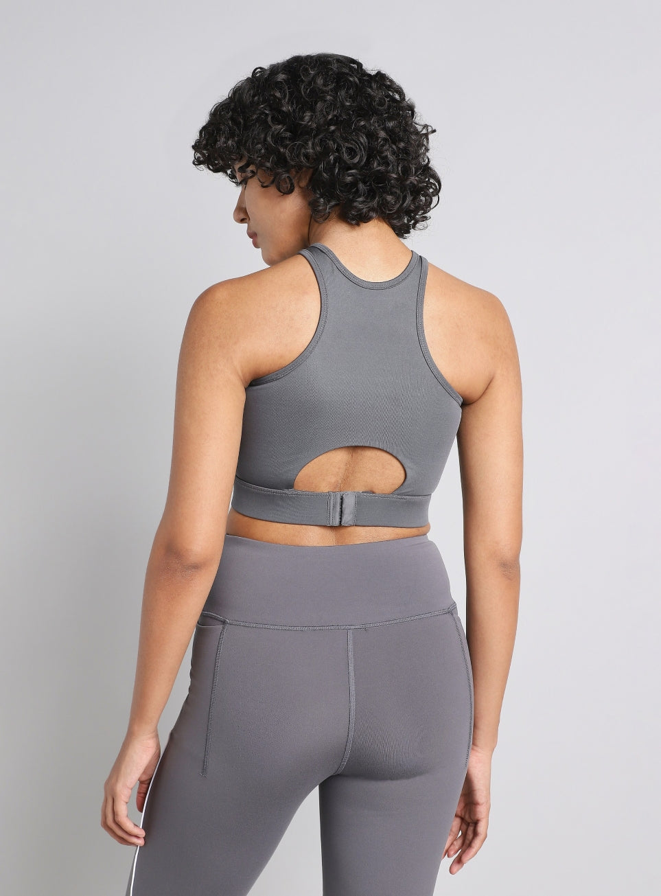 Women's Grey Combat Pro Longline High Support Bra