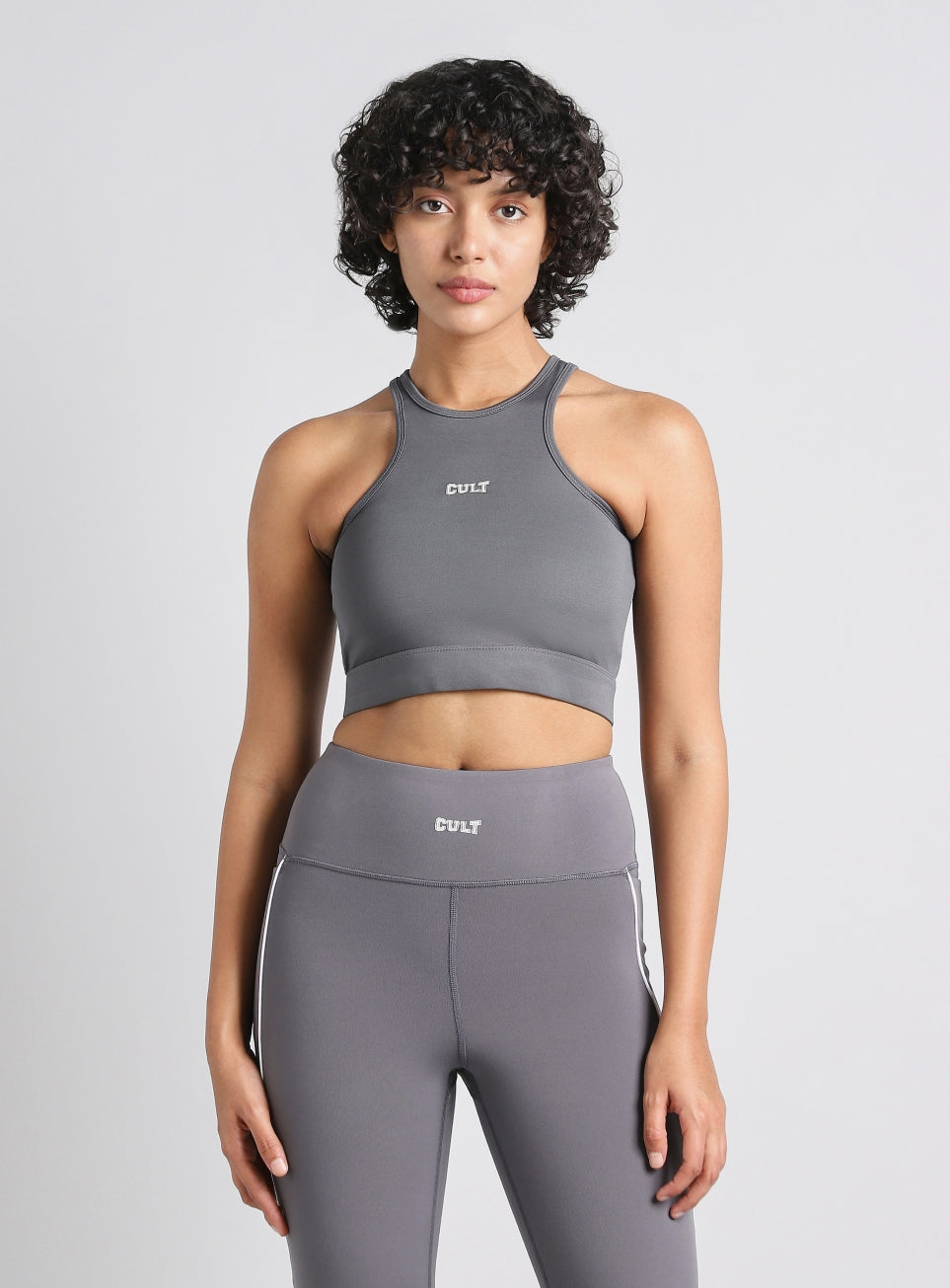 Women's Grey Combat Pro Longline High Support Bra