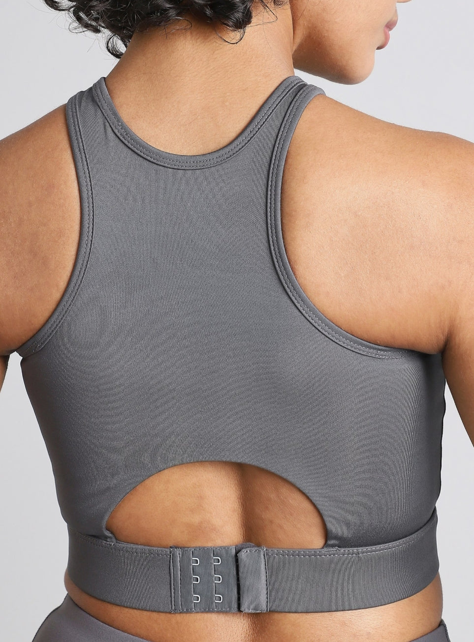 Women's Grey Combat Pro Longline High Support Bra