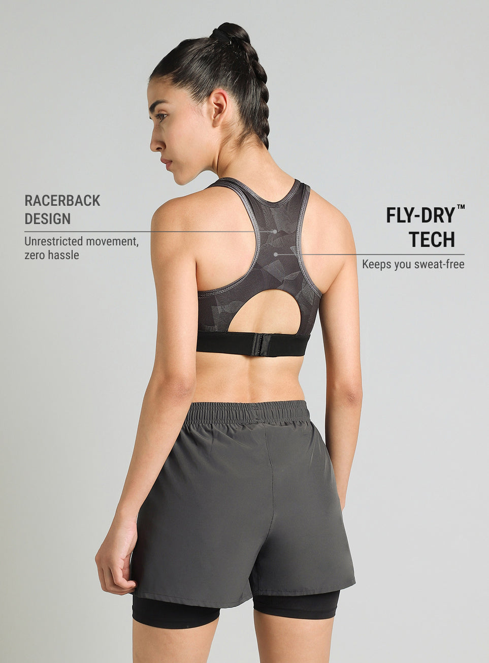 Women's Black True Black Combat High Support Bra