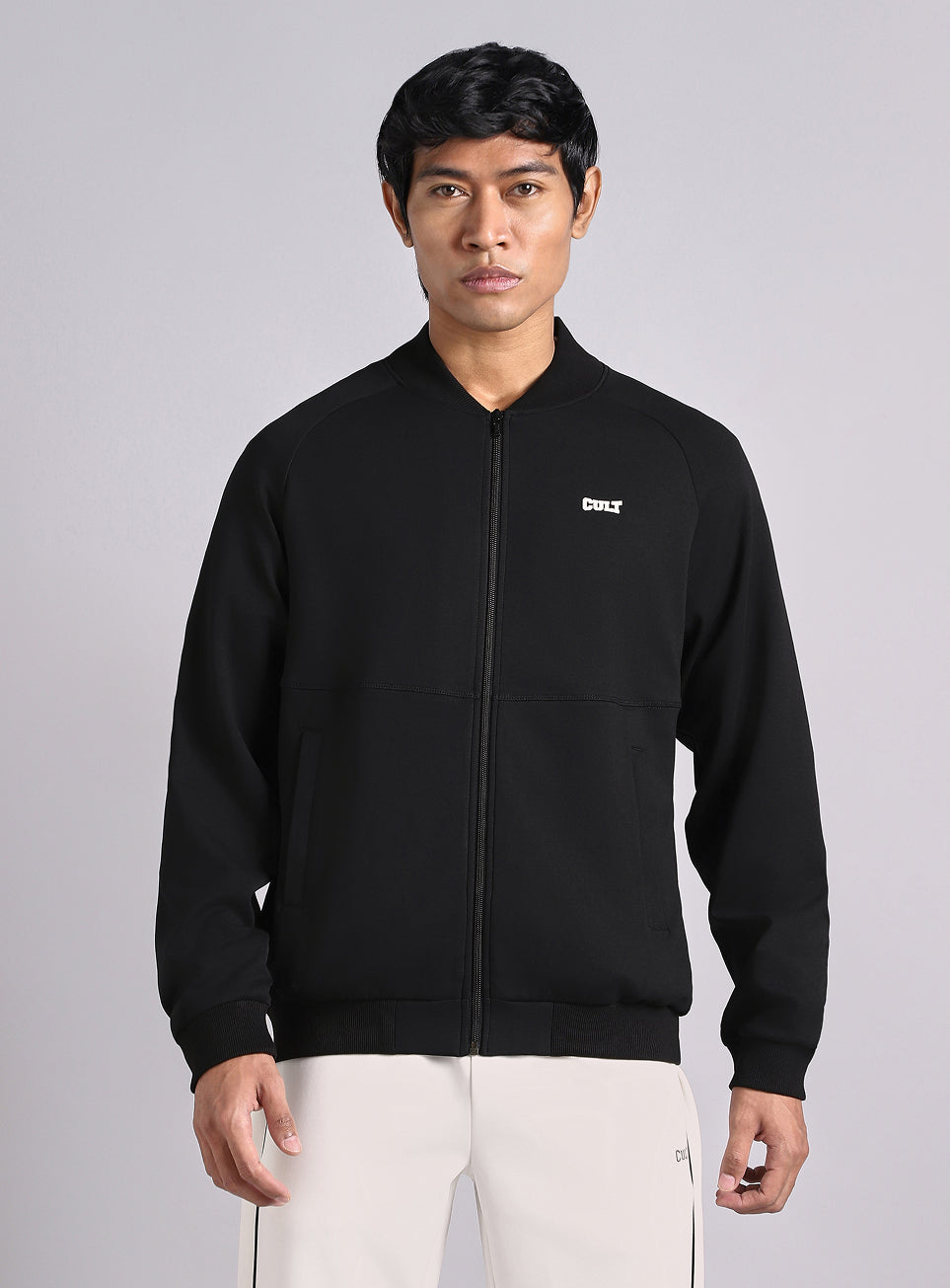 Men's Black Combet Training Bomber Jacket