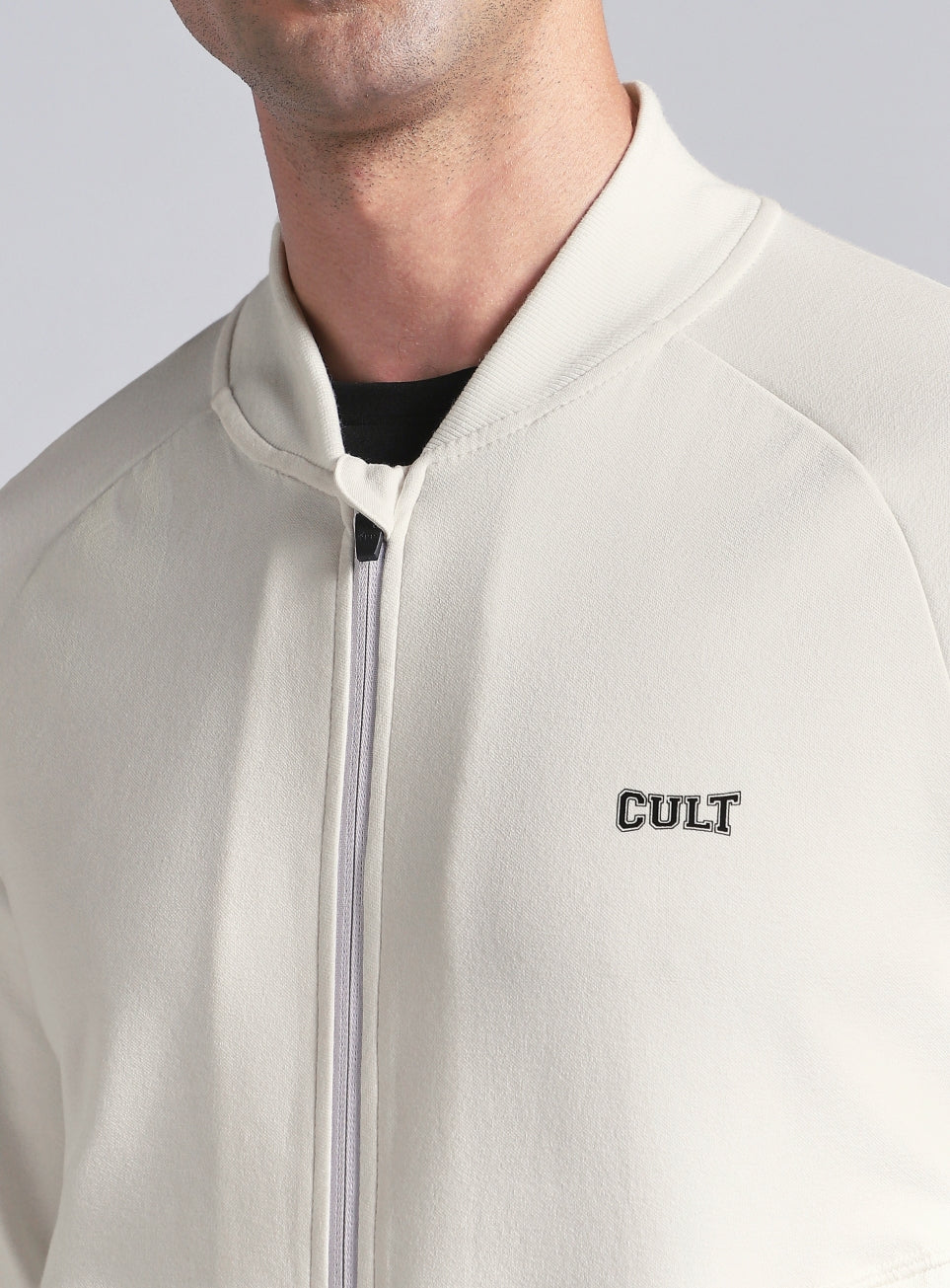 Men's White Combat Training Bomber Jacket