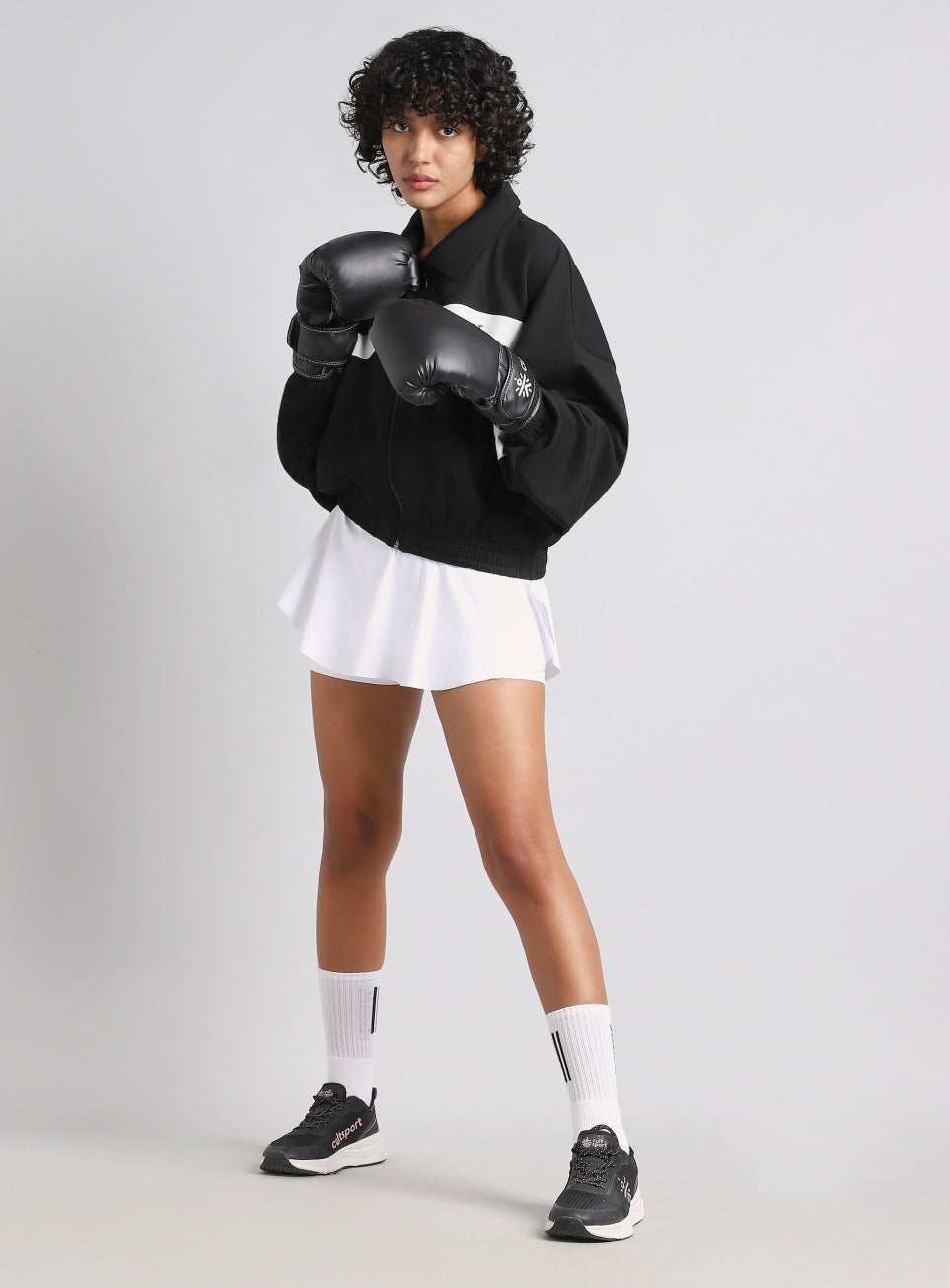 Women's Black Train Combat Boxy Fit Jacket