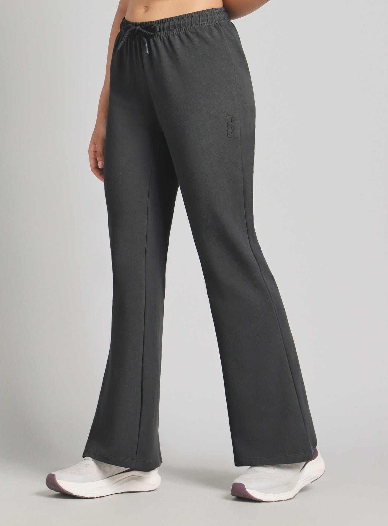Women's Dark Grey Soft Form Flow Flared Pants