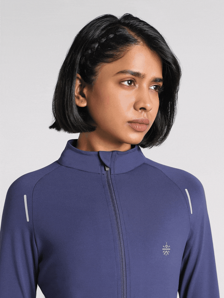 Women's Blue Performance Training Essential Jacket