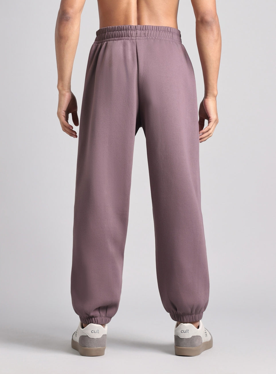 Men's Purple Luxe Fleece Comfort Relaxed Fit Joggers