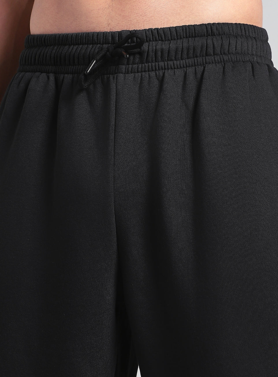 Men's Black Luxe Fleece Comfort Relaxed Fit Joggers