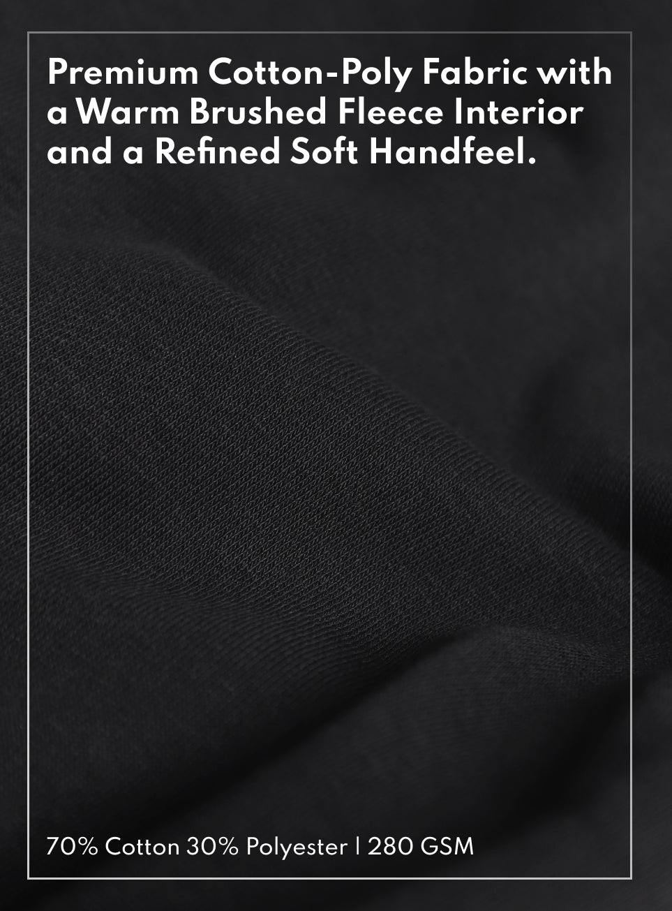 Men's Black Luxe Fleece Comfort Relaxed Fit Joggers
