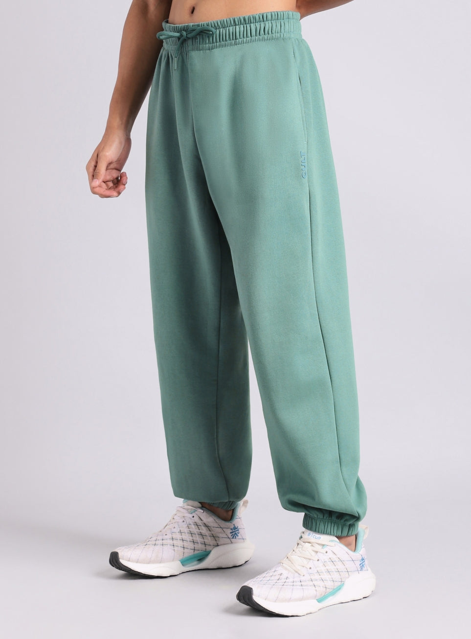 Men's Blue Luxe Fleece Comfort Relaxed Fit Joggers