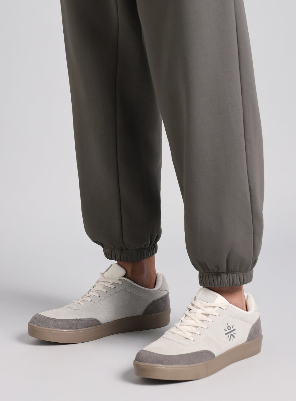 Men's Grey Luxe Fleece Comfort Relaxed Fit Joggers