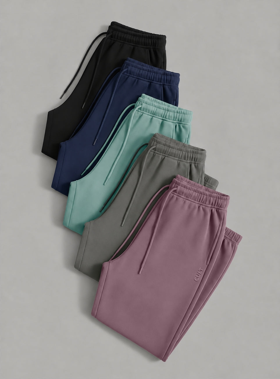 Men's Grey Luxe Fleece Comfort Relaxed Fit Joggers