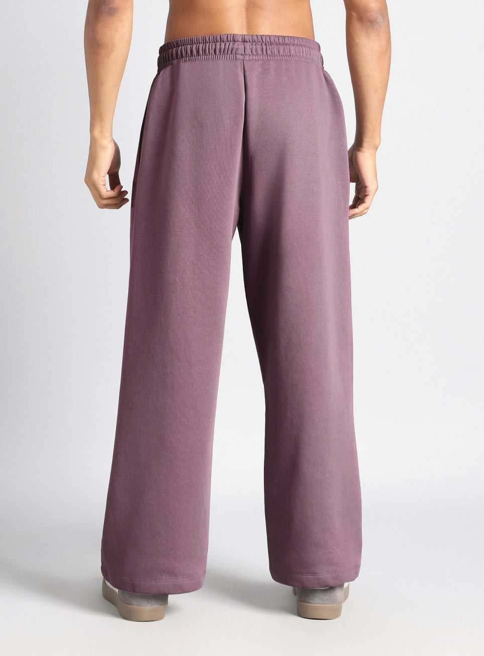 Men's Purple Luxe Fleece Relaxed Fit Trackpants