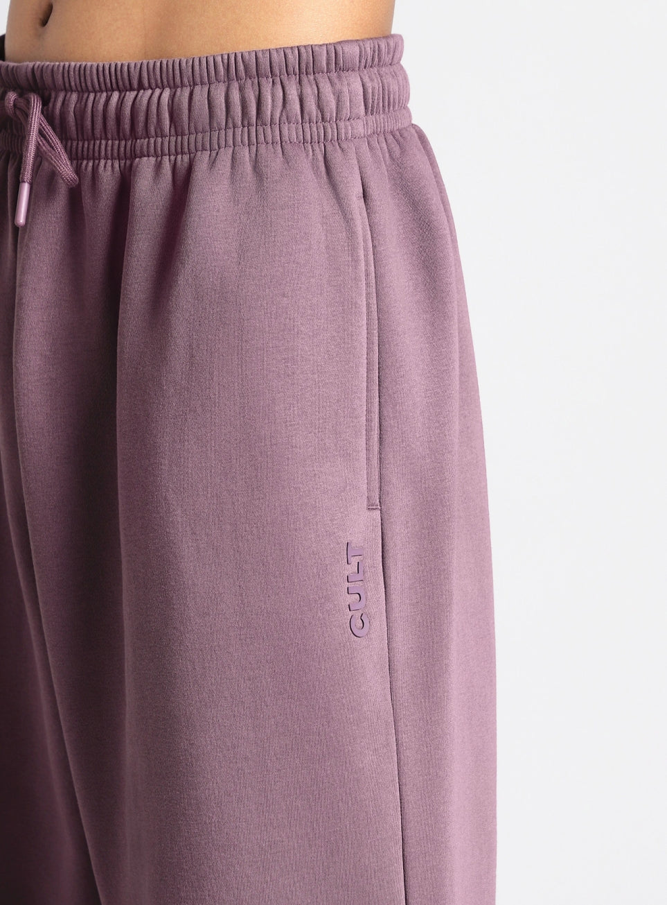 Men's Purple Luxe Fleece Relaxed Fit Trackpants