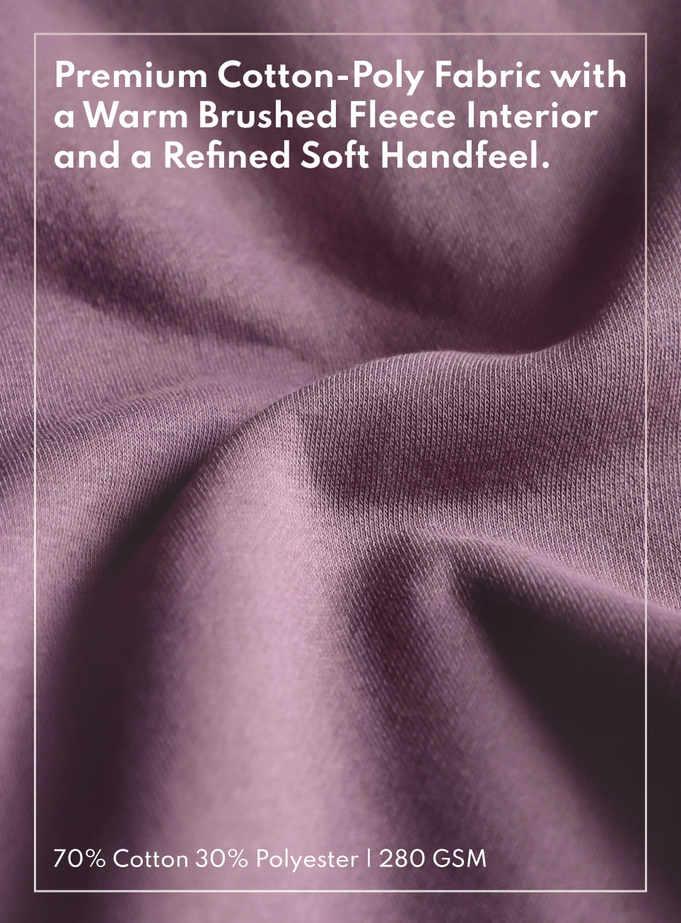 Men's Purple Luxe Fleece Relaxed Fit Trackpants