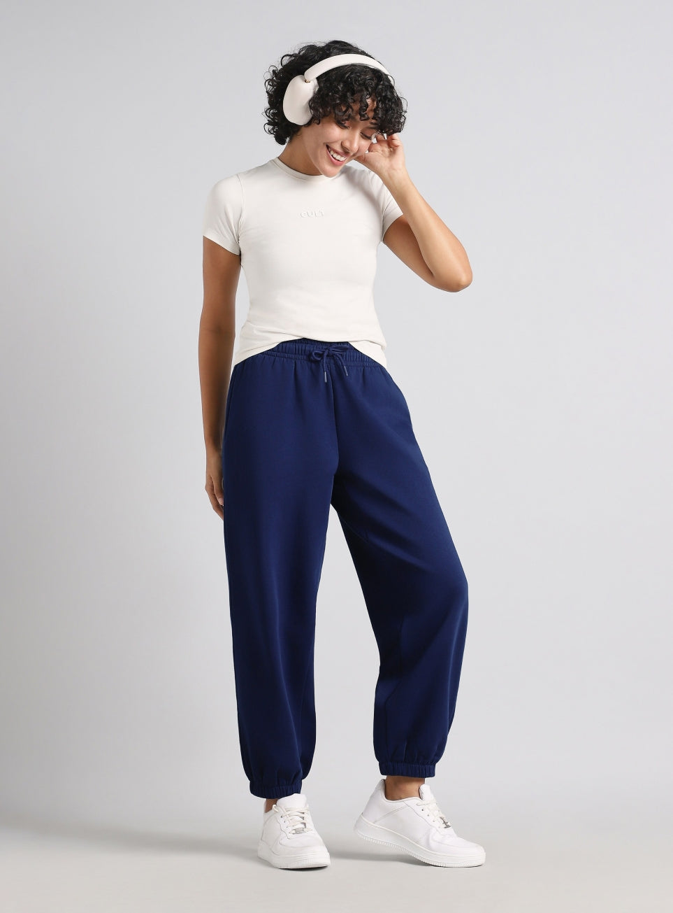 Women's Navy Luxe Fleece Relaxed Fit Joggers