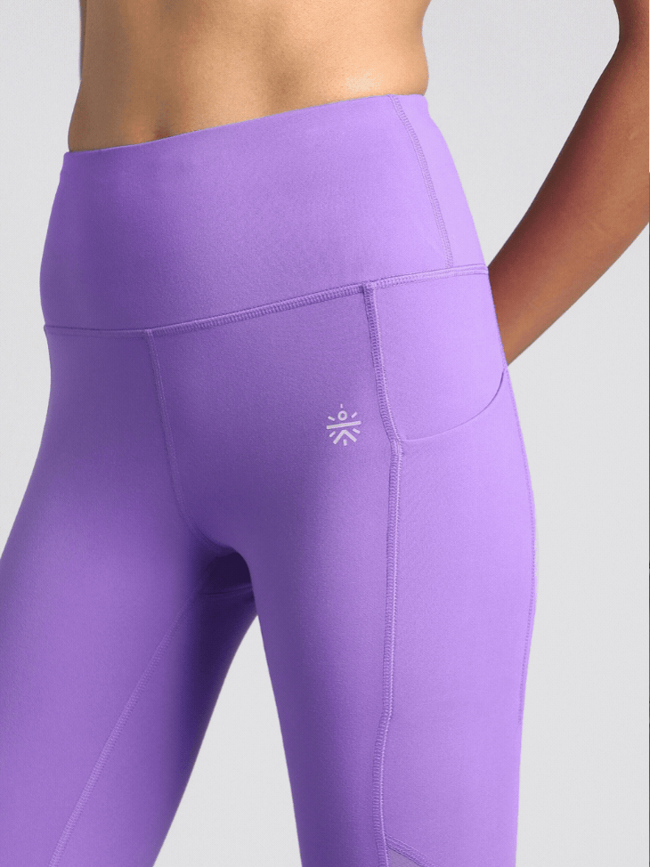 Women's Purple Mesh Motion Pro Running Tights