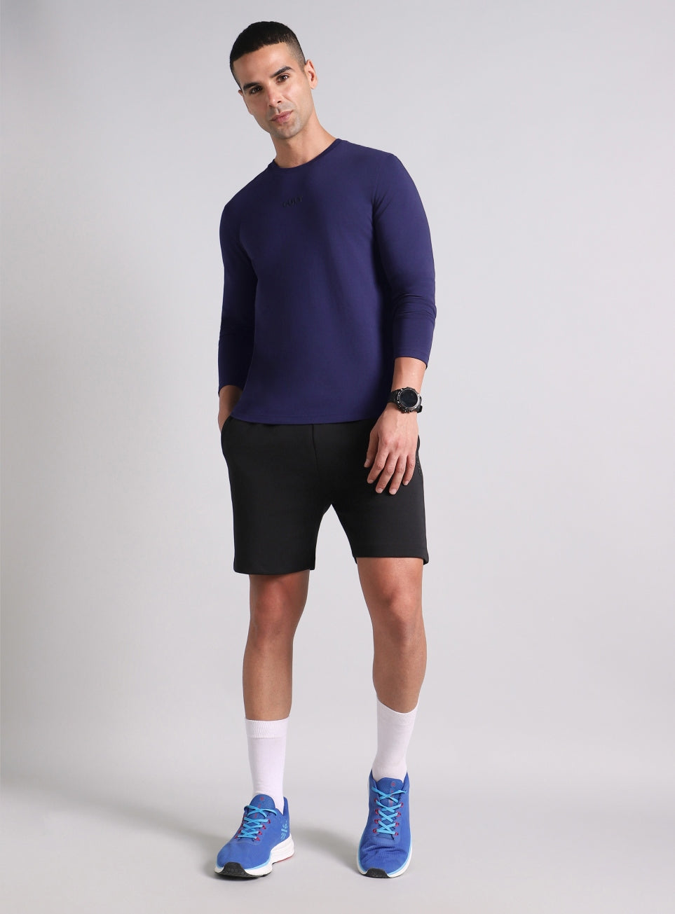 Men's Navy Essential Regular Fit Full Sleeve T-shirt