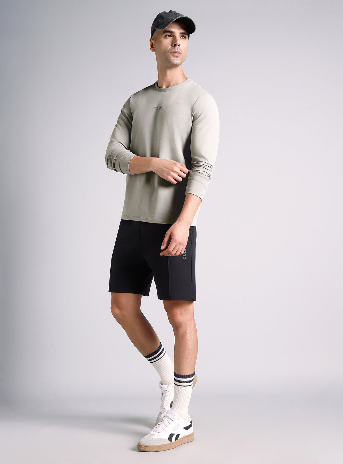 Men's Grey Essential Regular Fit Full Sleeve T-shirt